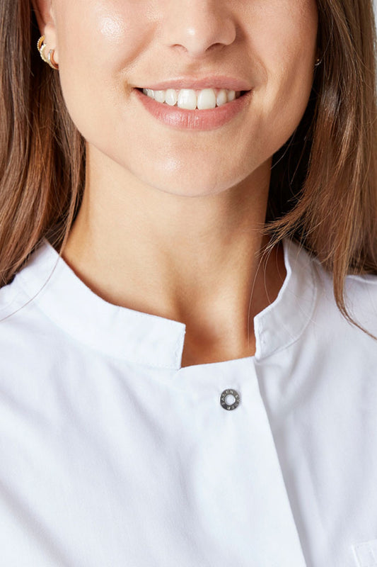 Blouse médicale Femme Blanche manches longues