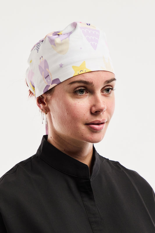 Calot Médical Imprimé - Licornes & Arc-en-Ciel