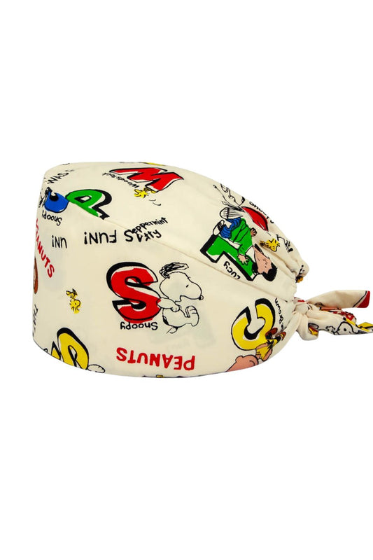 Calot de bloc tissu à motifs – Beige à motif Snoopy