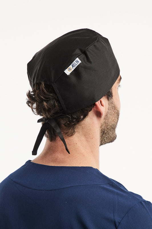 Calot médical – Noir - Cheveux courts