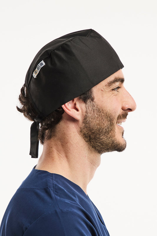 Medizin-Haube – Schwarz – Kurzes Haar