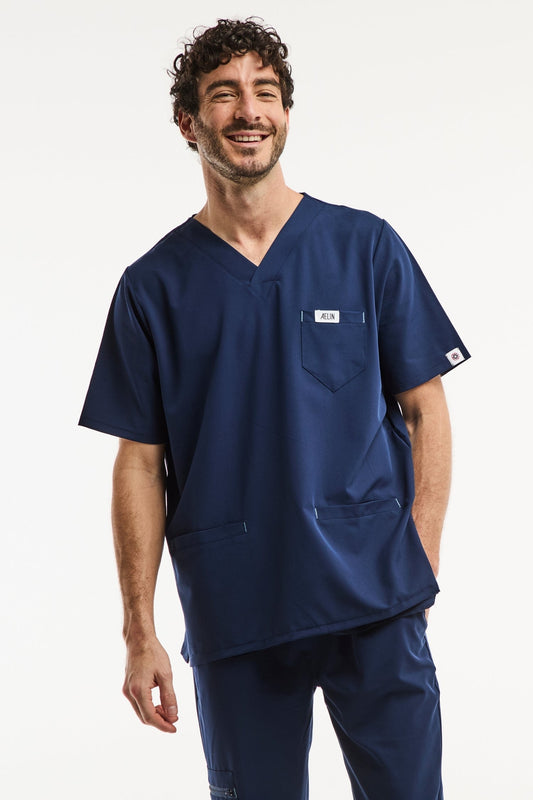 Tunique médicale - Bleu marine Slimfit - Homme