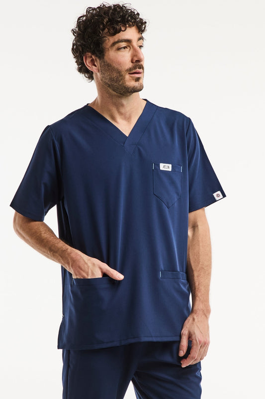 Tunique médicale - Bleu marine Slimfit - Homme