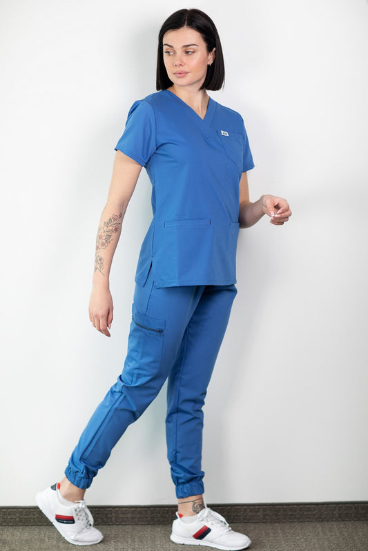 Slimfit - Tenue médicale - Femme - Bleu / XXS