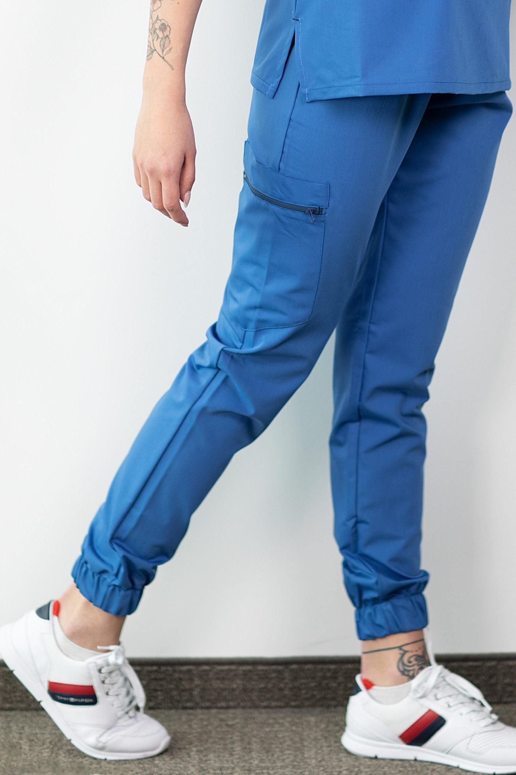 Slimfit – Pantalon médical – Femme - bleu-clair / XS