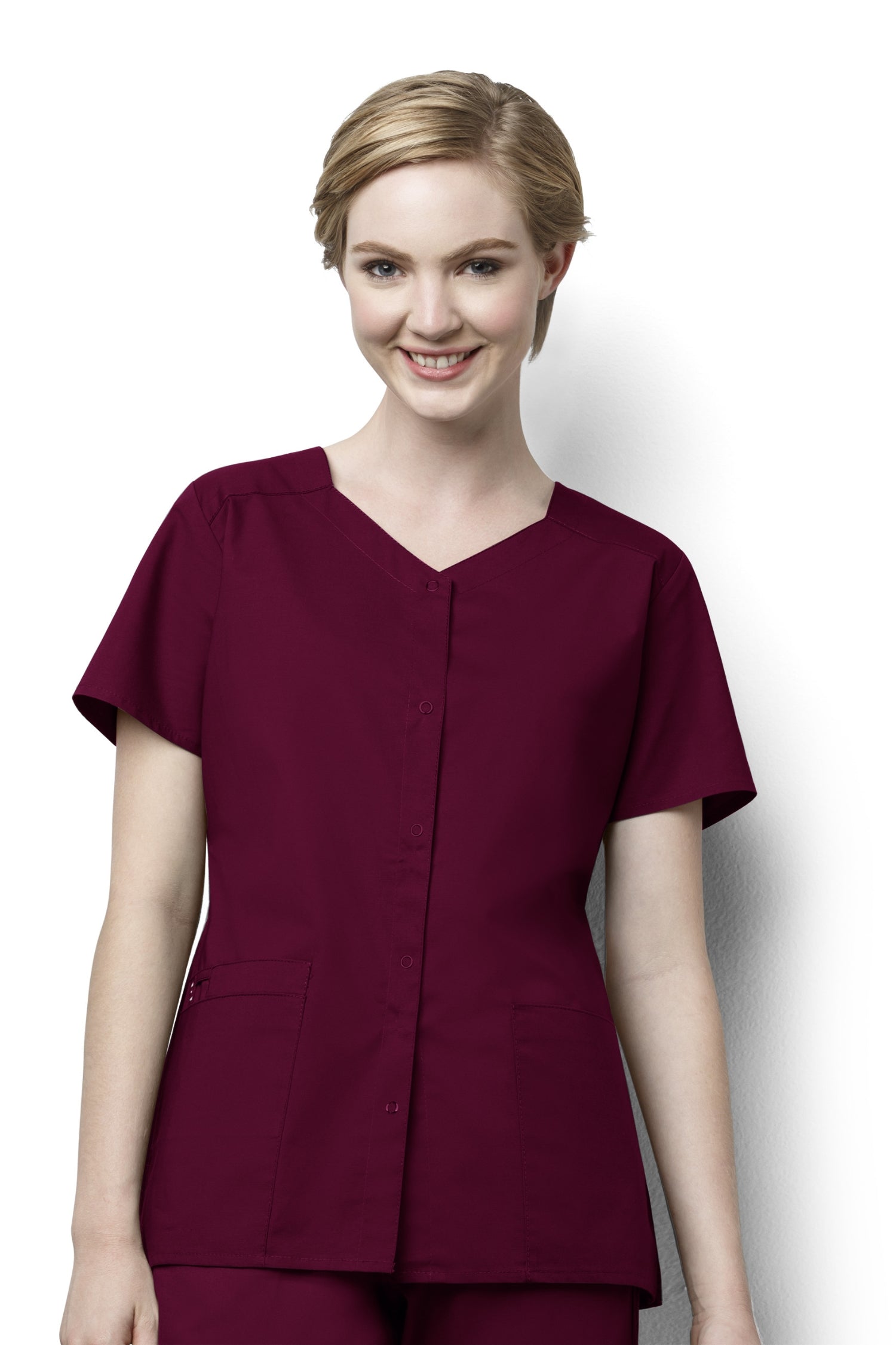 Camélia - Blouse médicale - Femme - Bordeaux / XXS