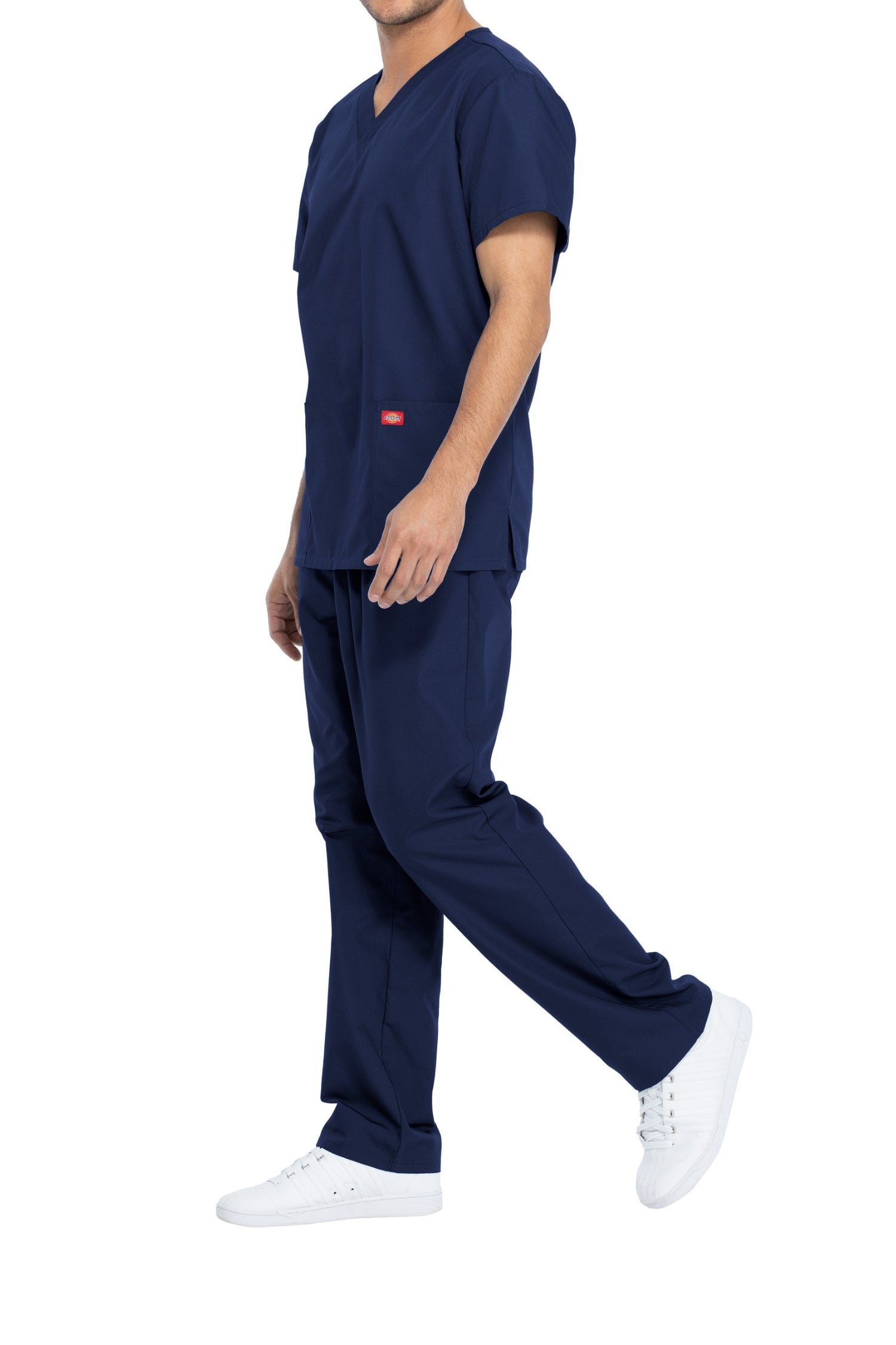 Uniforme de tenue médicale unisexe Dickies en bleu marine avec top v-neck et pantalon