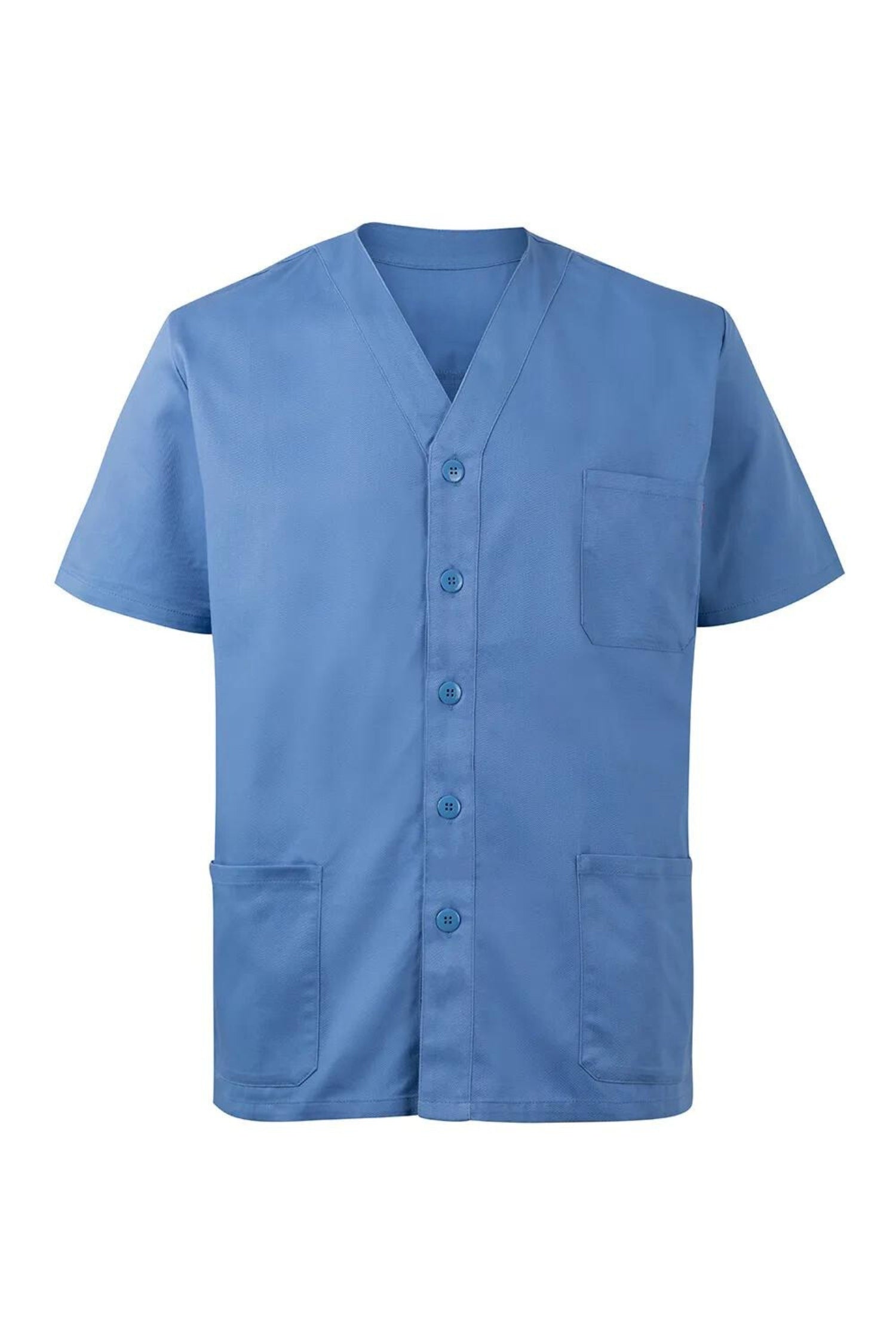 Blouse médicale Daisy femme en bleu avec coupe confortable et fentes latérales