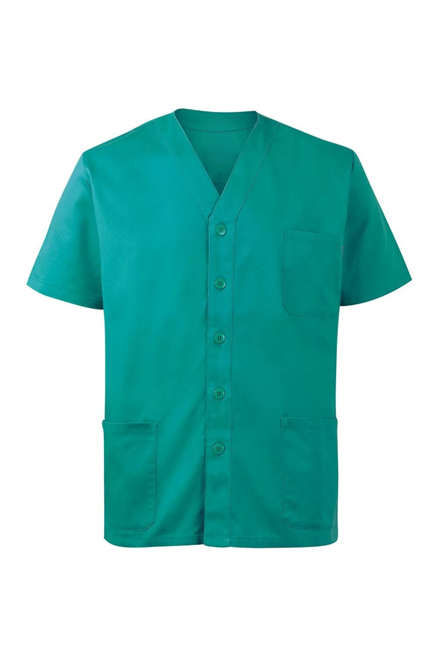 Blouse médicale Daisy en teal, coupe confortable et fentes latérales, idéal pour tenues médicales