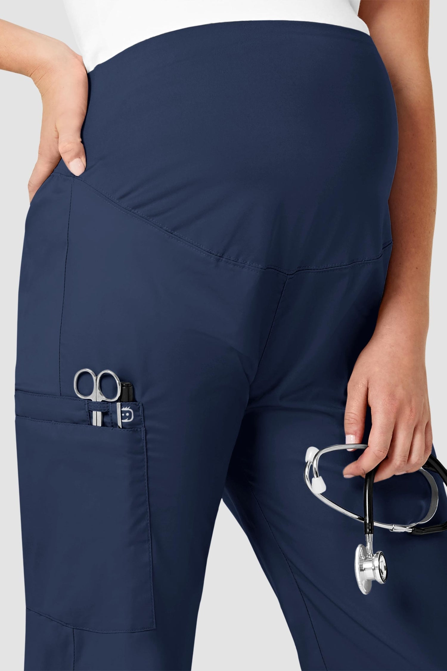 Pantalon médical WonderWork bleu marine avec poches et outils de qualité