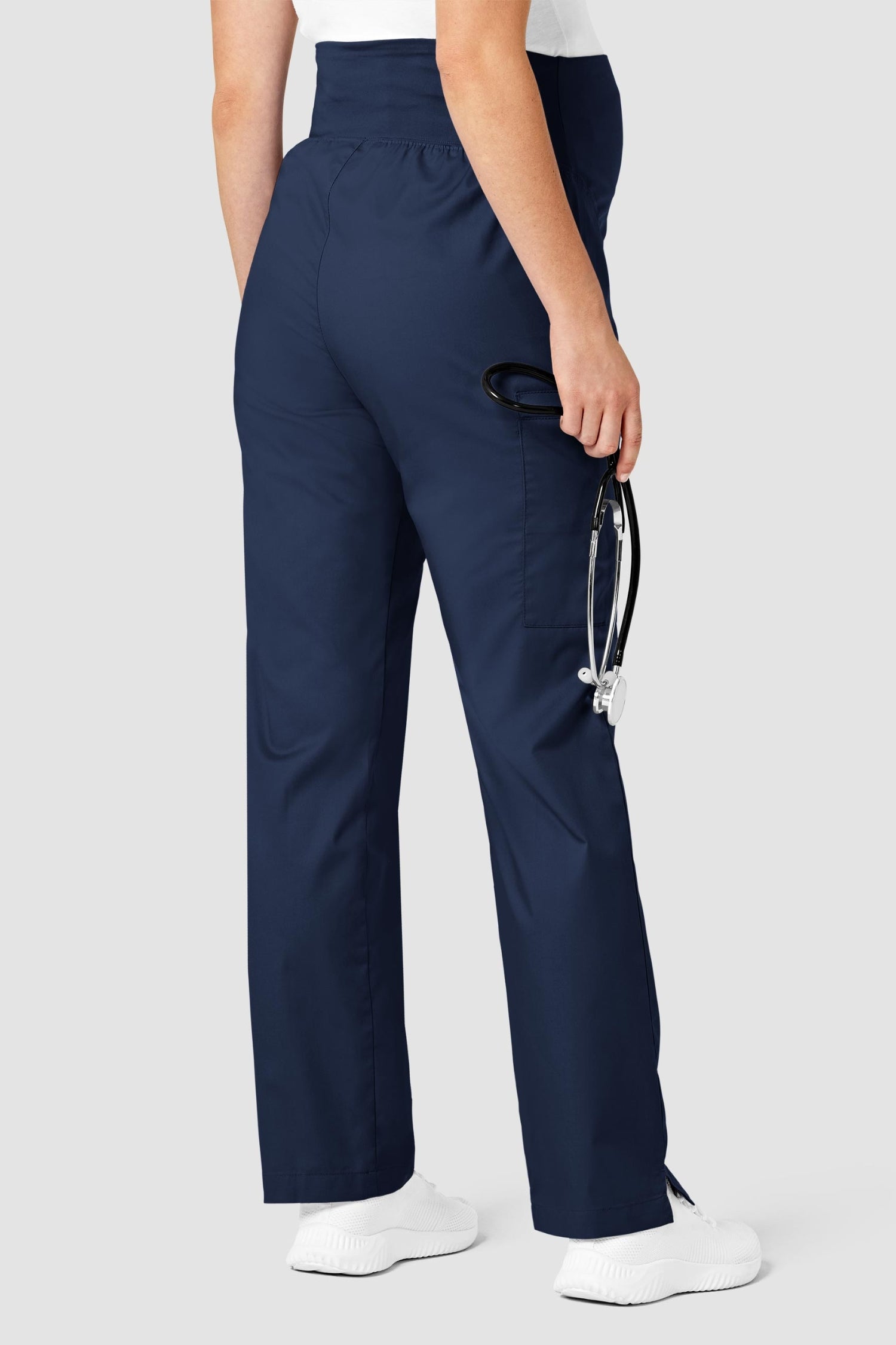 Pantalon médical femme maternité WonderWork en bleu marine avec poches de qualité