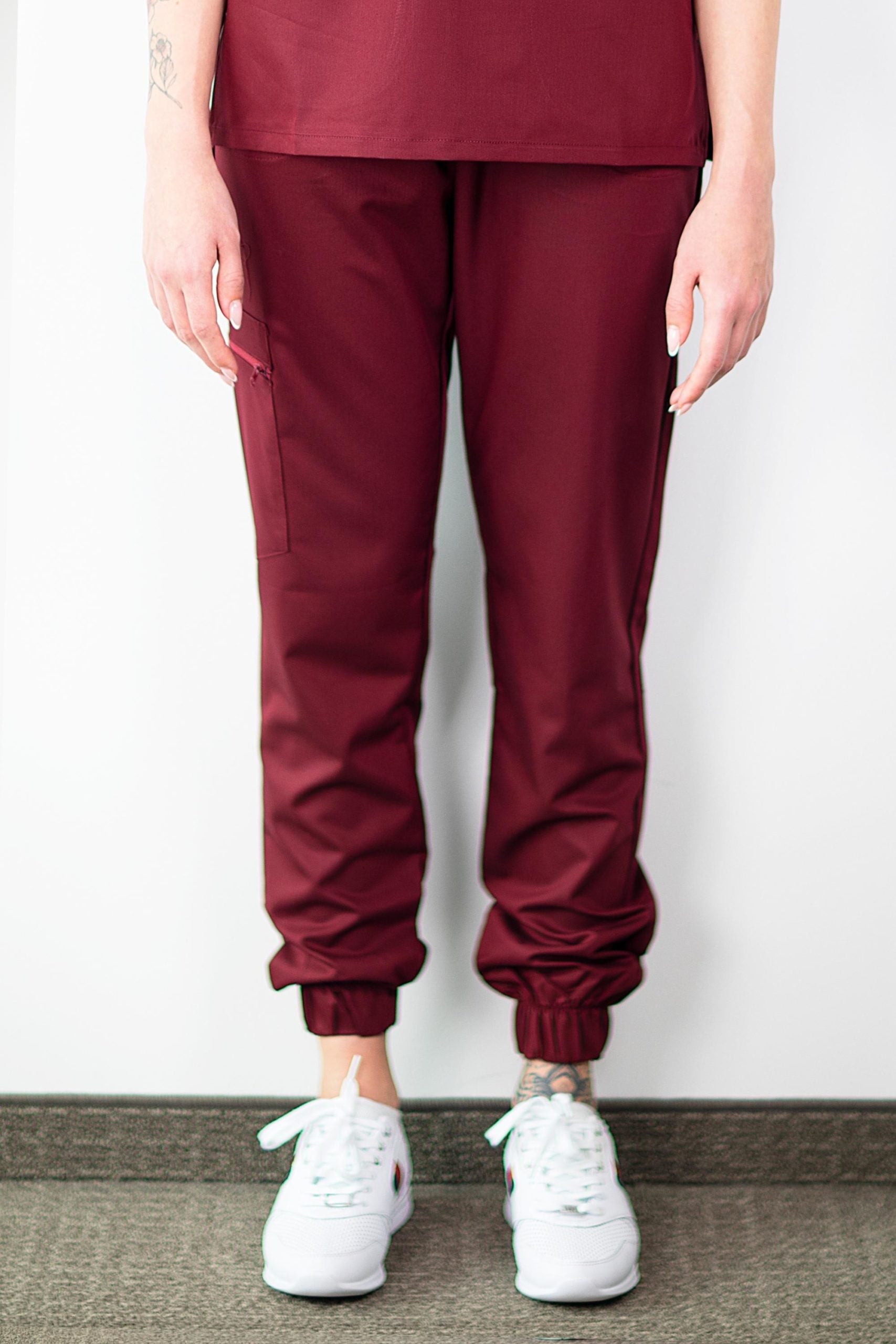 Slimfit – Pantalon médical – Femme - Bordeaux / XS