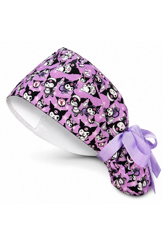 Calot Médical Cheveux Longs Satin – Kawaii Violet