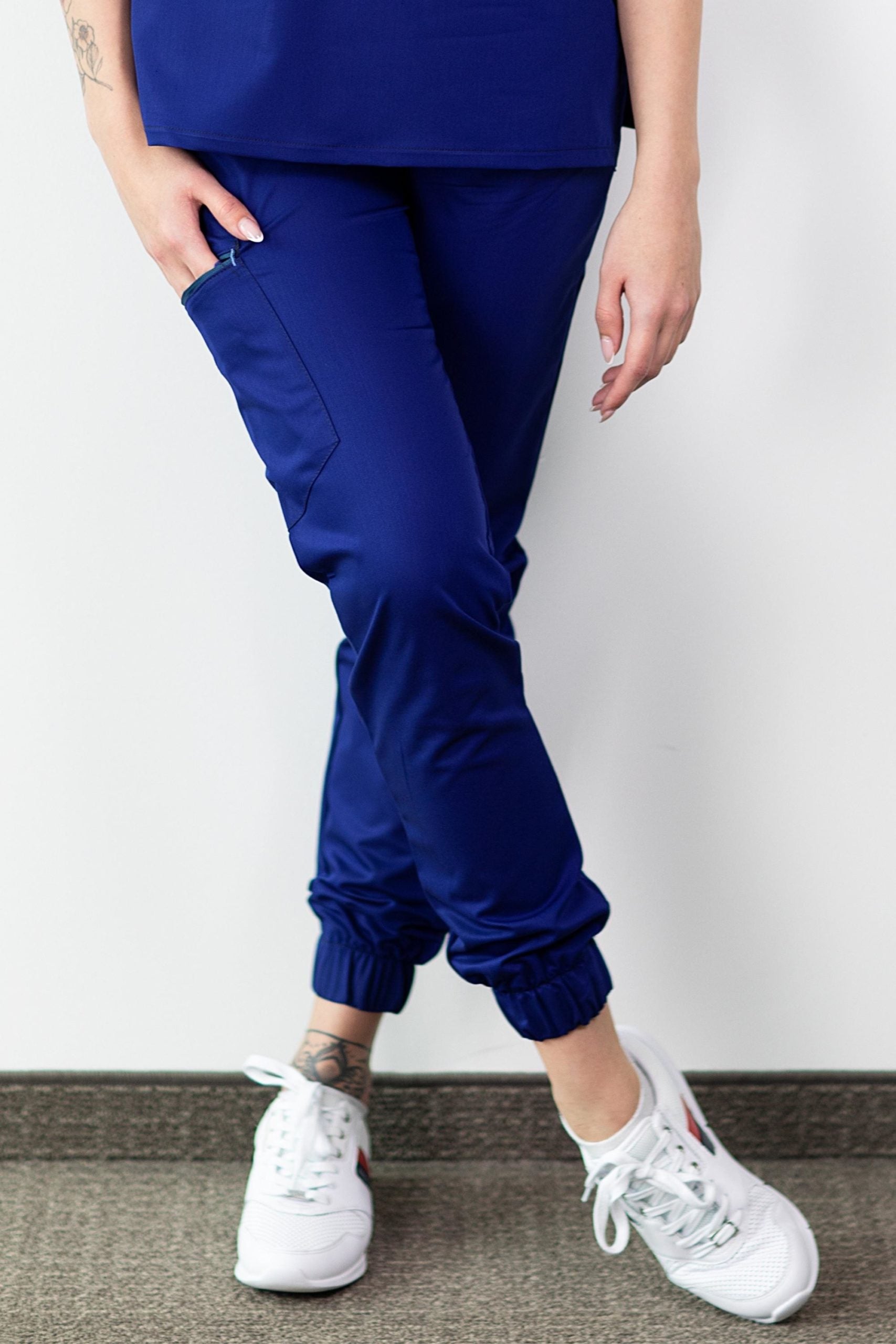 Slimfit – Pantalon médical – Femme - Bleu royal / XS