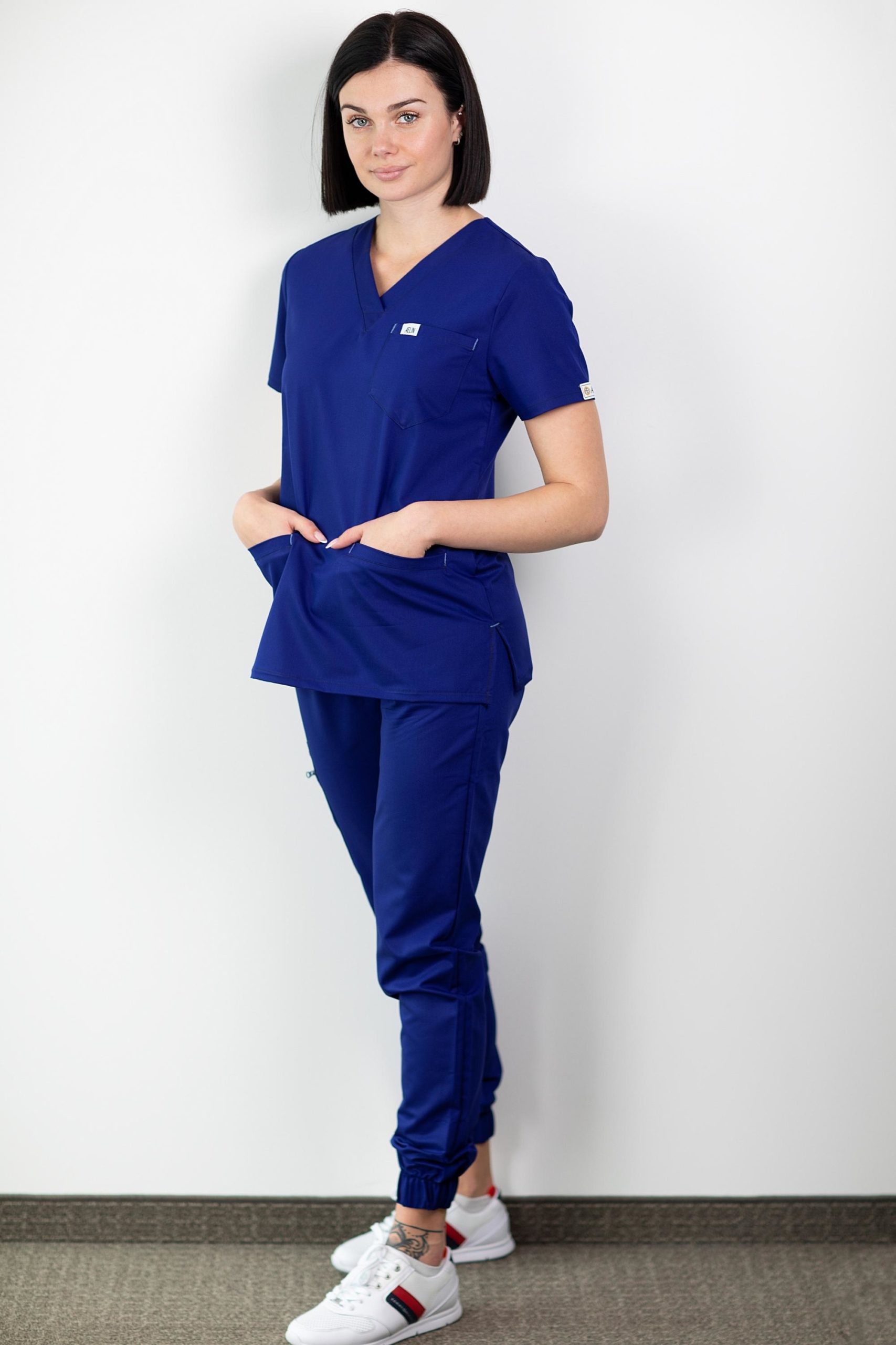 Slimfit - Tenue médicale - Femme - Bleu royal / XXS