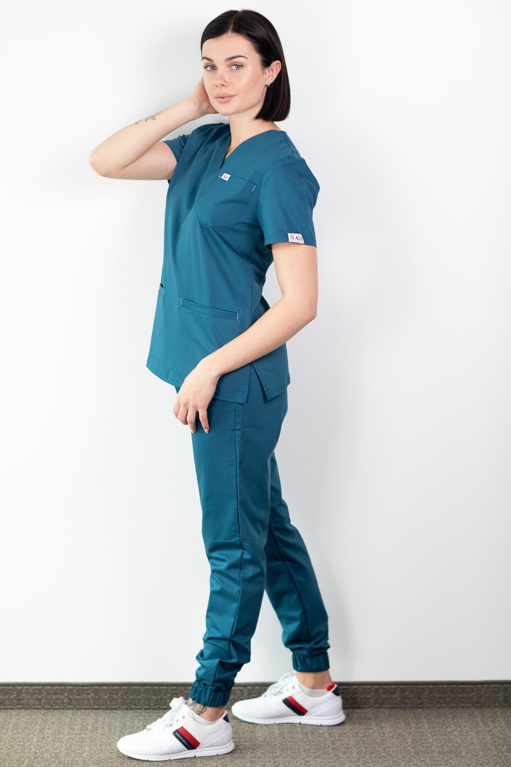 Slimfit - Tenue médicale - Femme - Bleu turquoise / XXS