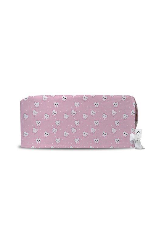 Calot médical – Rose avec motifs dentaire