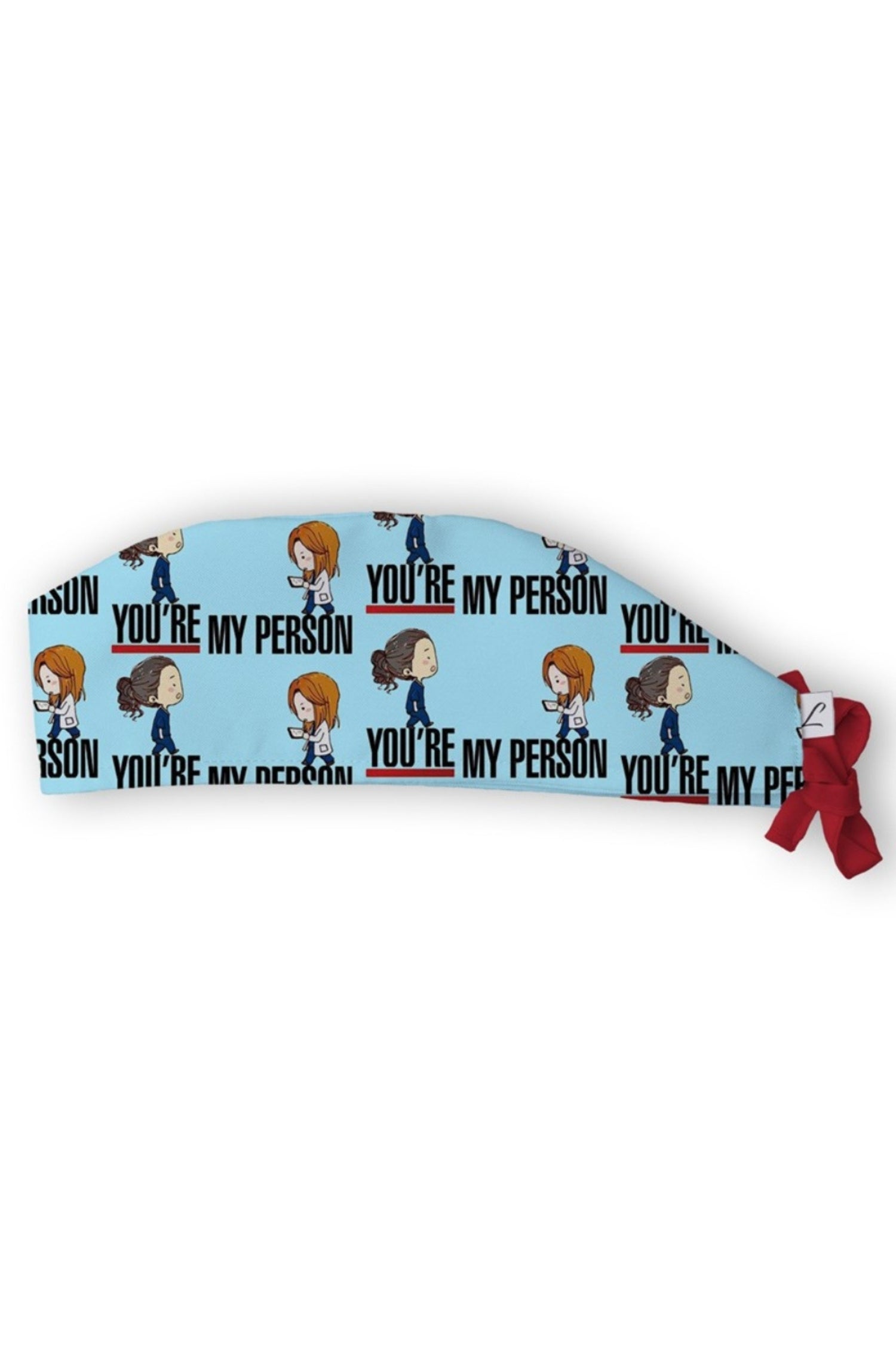 Calot médical Aelin avec motifs uniques et phrase You’re my person inspirée de Grey’s Anatomy