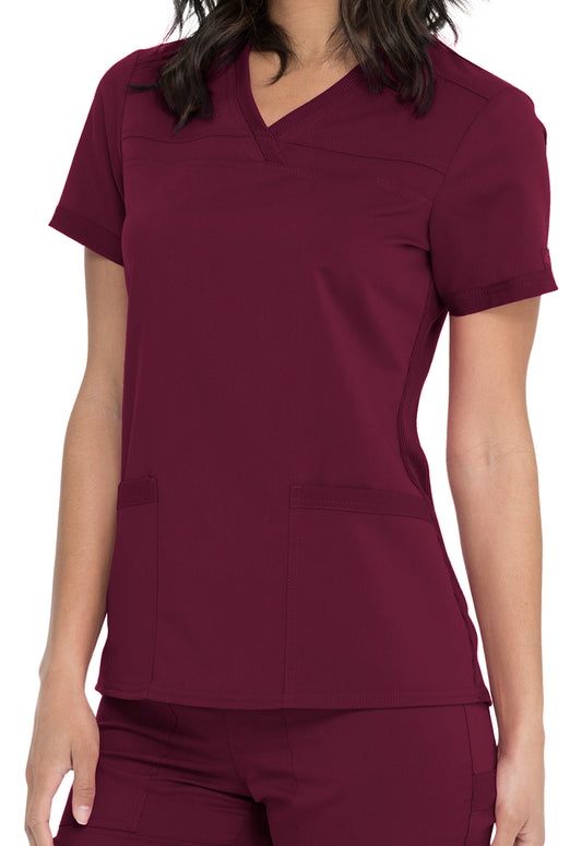 Tunique médicale Femme Burgundy avec poches plaquées de Balance by Dickies