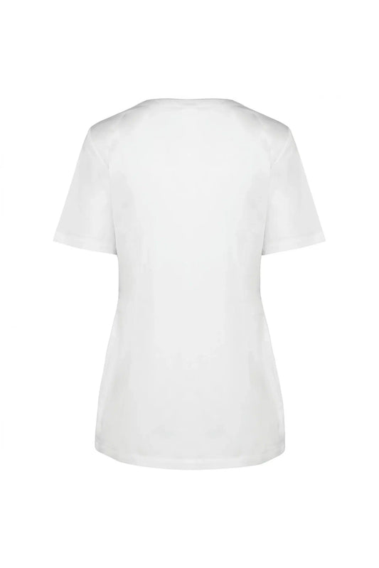 T-shirt rouge à manches courtes, coupe confortable, conforme au lavage industriel 75°C