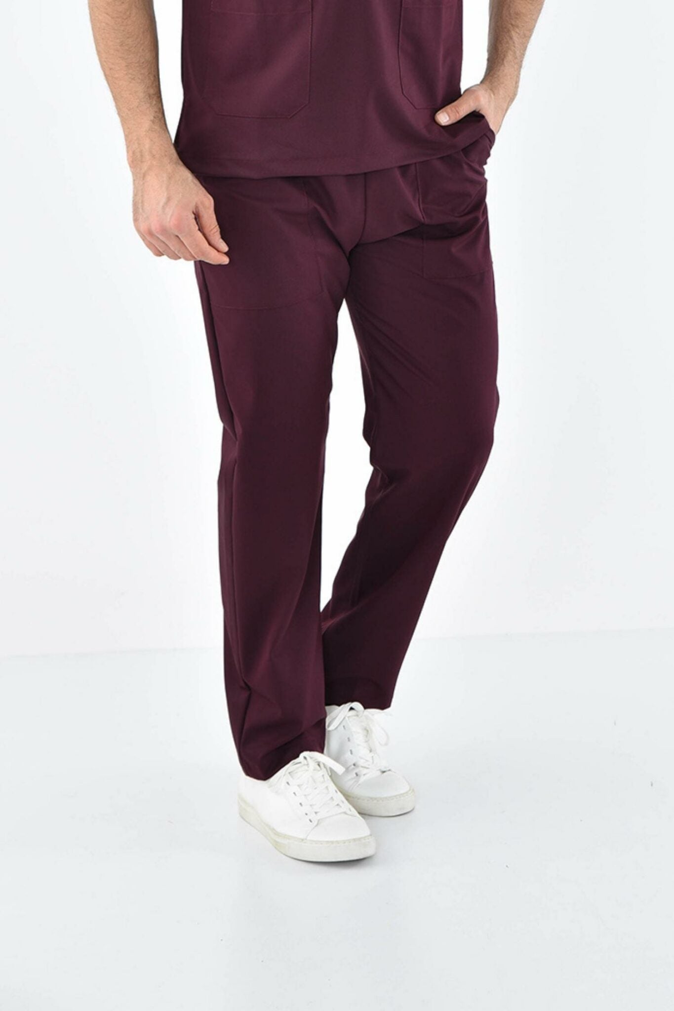 Confort - Pantalon médical - Homme - Bordeaux / S