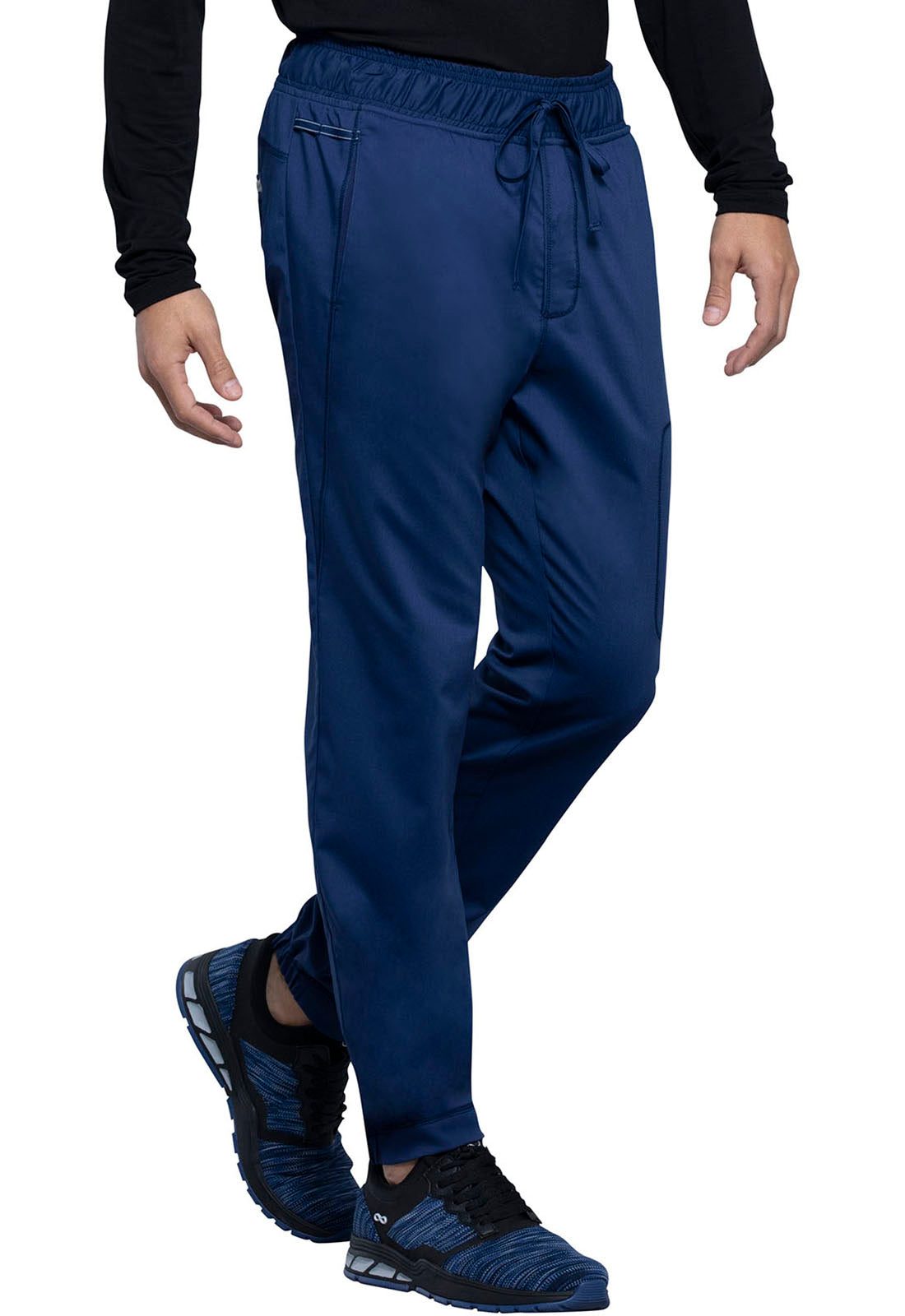 Pantalon médical Cherokee moderne en bleu marine avec ceinture élastique