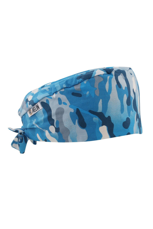 Calot chirurgien dentiste – Camouflage bleu - Cheveux courts