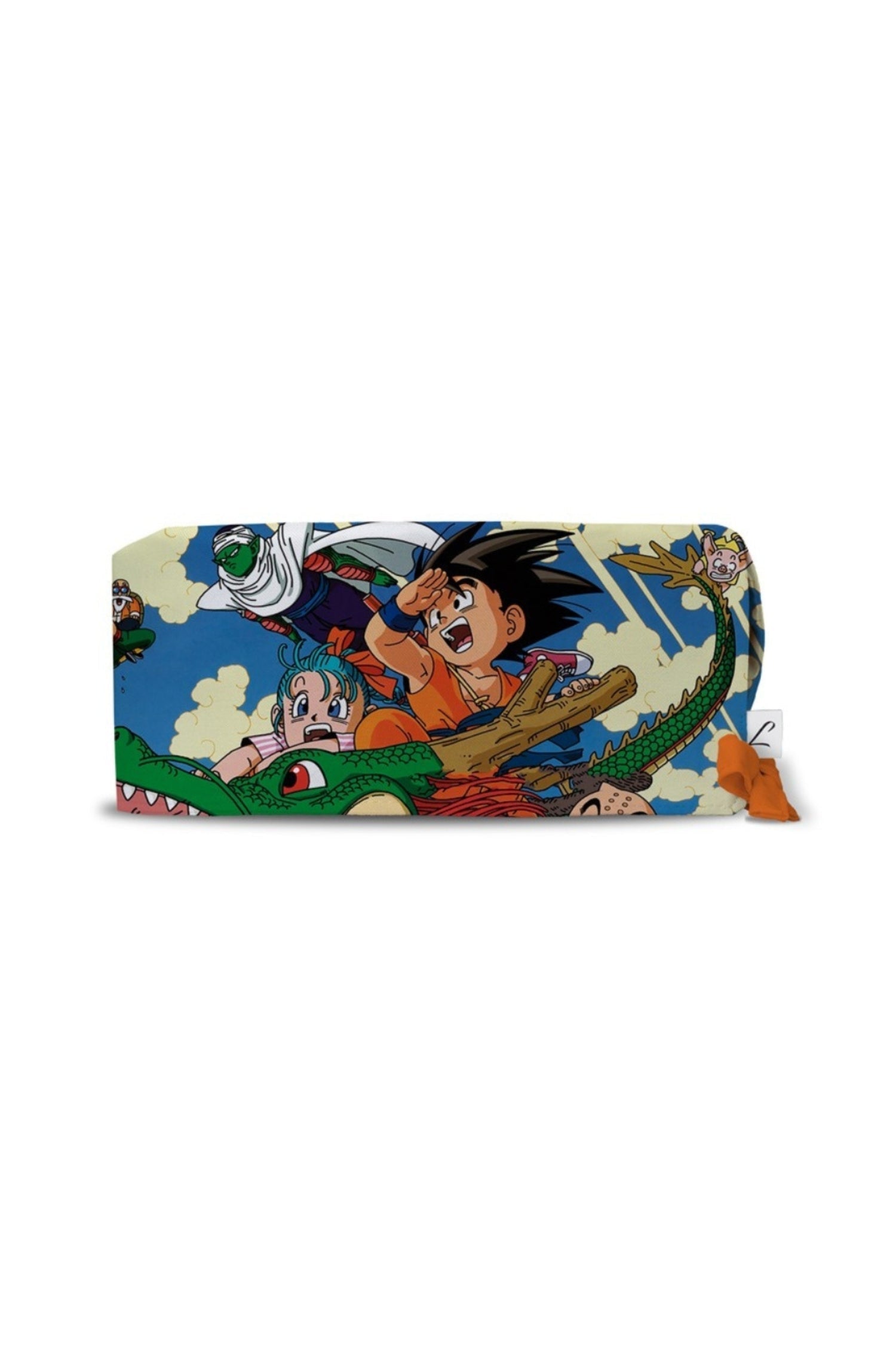 Calot médical Aelin bleu imprimé Dragon Ball Z avec dragon et garçon sur trousse à crayons